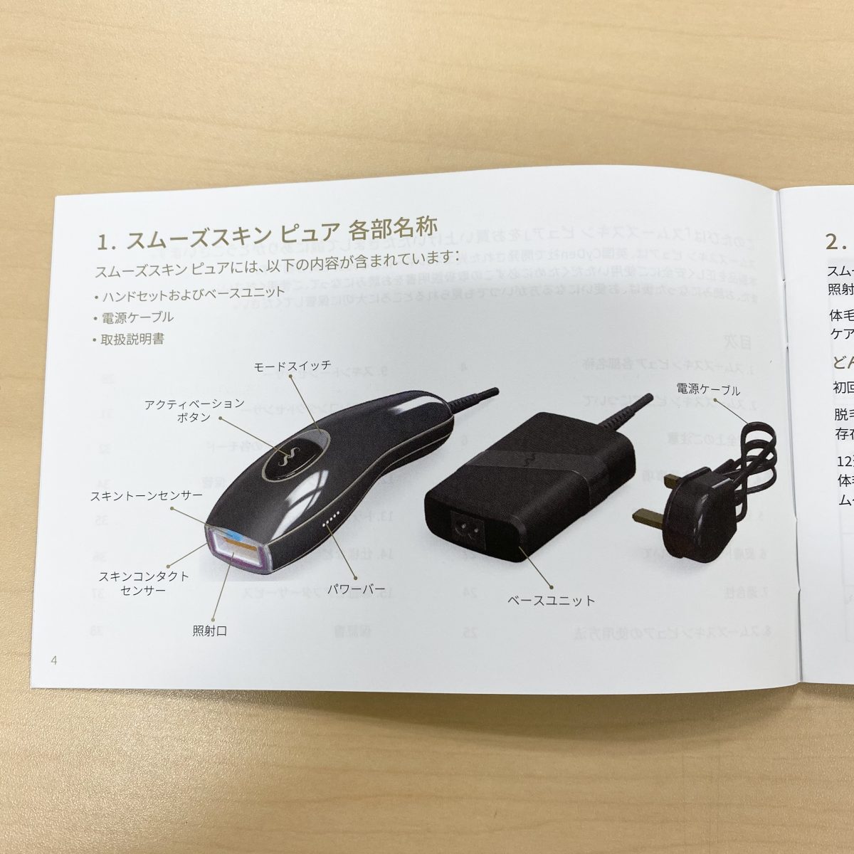 スムーズスキンピュアの部品紹介