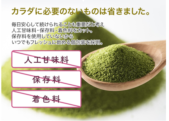 MAMグリーンプロテインダイエット 不要な添加物カット