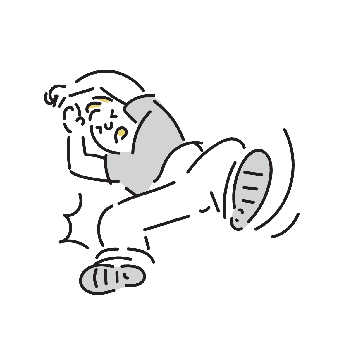 転んだ人