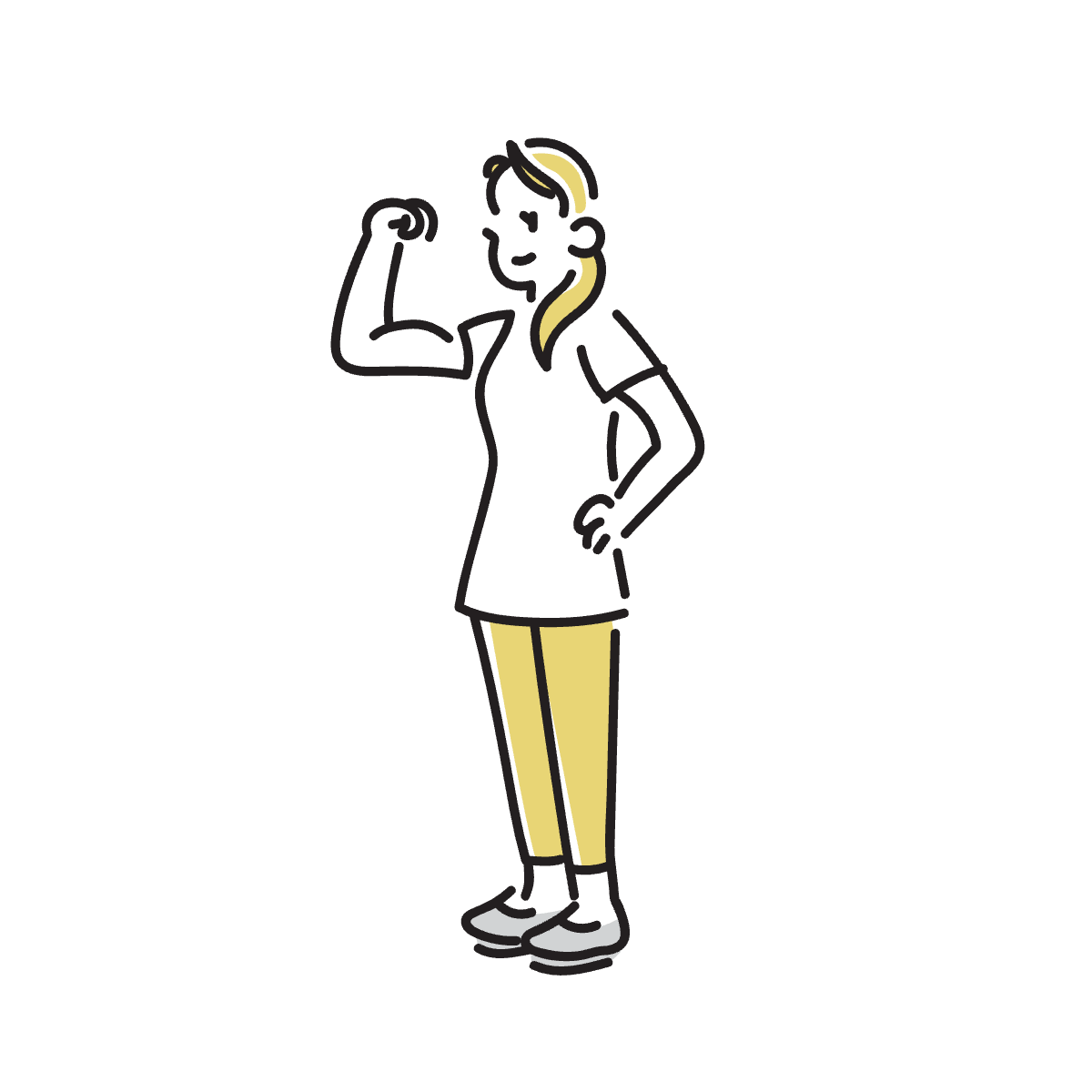 サポートする女性