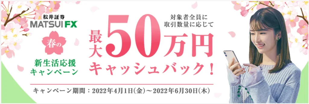 松井証券MATSUI FXのキャンペーン2022年4月
